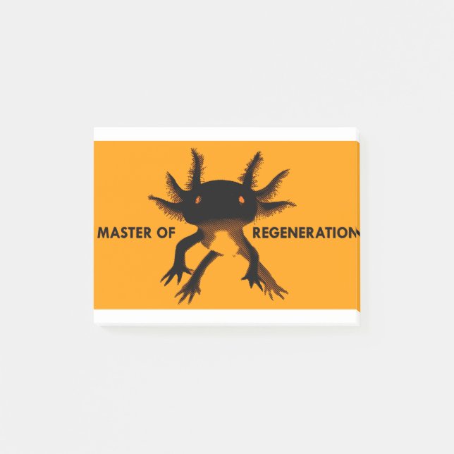 Axolotl orange post-it block (Framsida)