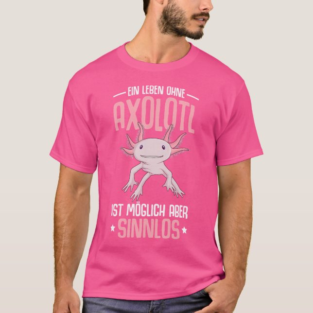 Axolotl Ord Funny Salamander T Shirt (Framsida)