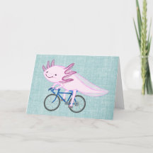 Axolotl på en cykel