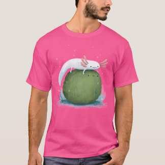 Axolotl på en mosboll t shirt