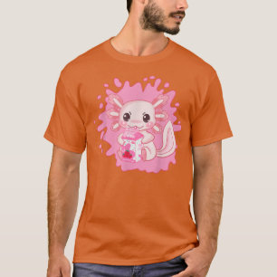 Axolotl Pastel Goth Strawberry Mjölk Shake Anime A T Shirt