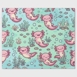 Axolotl Pastell Papper för Presentinslagning Presentpapper