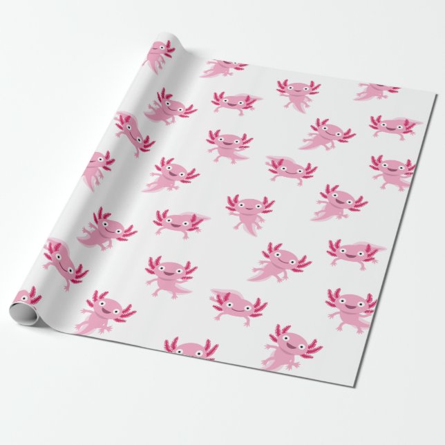 Axolotl Presentpapper (Utrullad)