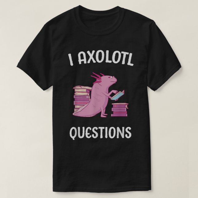 Axolotl Query Query School Student Cute Bokar Ka T Shirt (Design framsida)