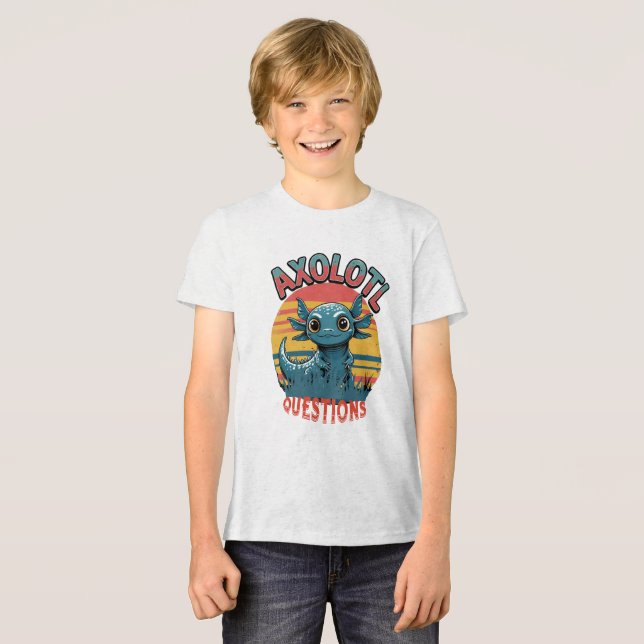"AXOLOTL QUESTIONS - Retro Graffiti Vibes" T Shirt (Framsida Full)