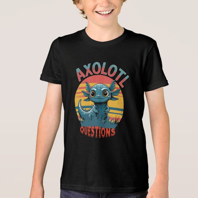 "AXOLOTL QUESTIONS - Retro Graffiti Vibes" T Shirt (Framsida)
