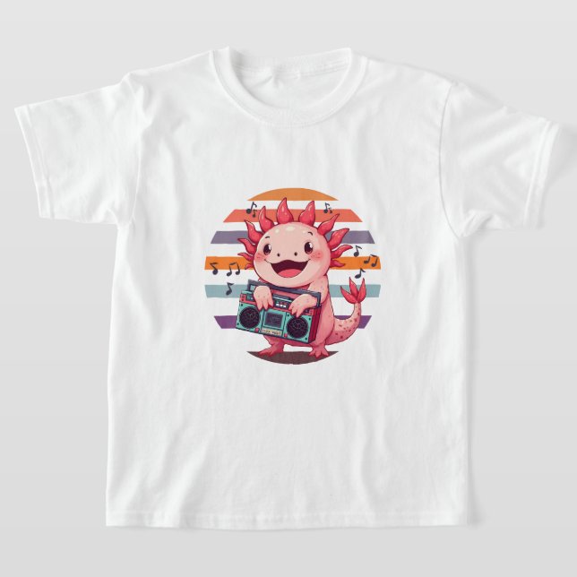 Axolotl radioretro t shirt (Laydown)