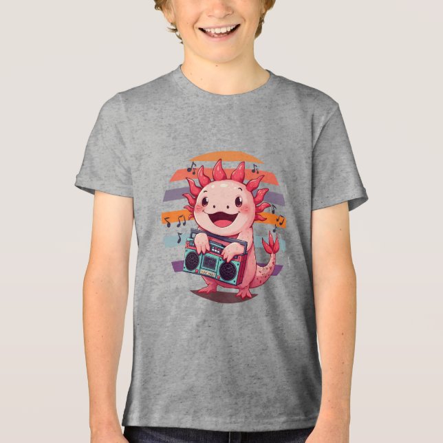 Axolotl radioretro t shirt (Framsida)