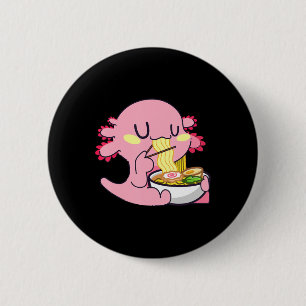 Axolotl Ramen Anime Kawaii Älskare Noodles Girls B Knapp