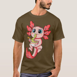 Axolotl Ramen Kawaii Japansk Anime Noodle Art T Shirt