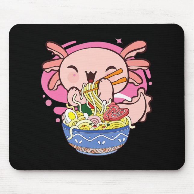 Axolotl Ramen Kawaii Japanska Anime Noodle Gift Ki Musmatta (Framsidan)