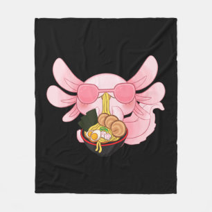 Axolotl Ramen Kawaii Japanska Anime Noodle Gift Wo Fleecefilt