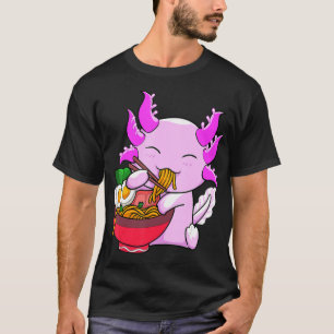 Axolotl Ramen Noodles Japanska Otaku Kawaii Anime T Shirt