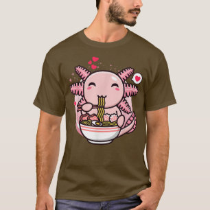 Axolotl Ramen Noodles Kawaii Anime Japansk Otaku T Shirt
