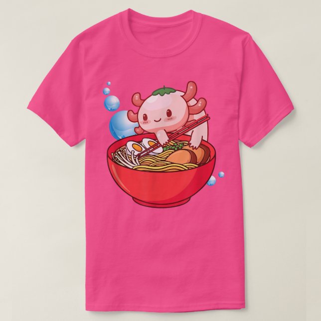 Axolotl Ramen Noodles Kawaii Cute Anime Japanese G T Shirt (Design framsida)