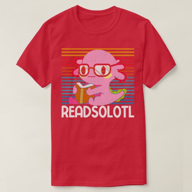 Axolotl Readolotl Axolotls Läsbokmask T Shirt (Design framsida)