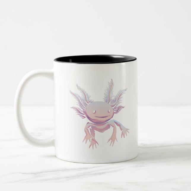 Axolotl Realistic Två-Tonad Mugg (Vänster)