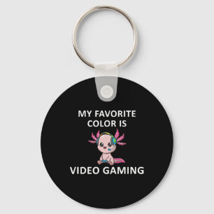 Axolotl Roligt Citat för Spelare Min Favoritfärg Ä Nyckelring