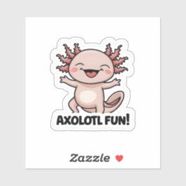 Axolotl Roligt Vinyl Sticker Klistermärken