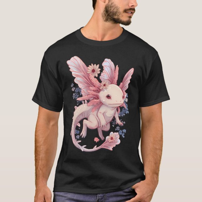 Axolotl Rosa Älva! T Shirt (Framsida)
