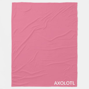 Axolotl rosa färg namn fleecefilt