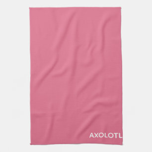 Axolotl rosa färg namn kökshandduk