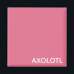 Axolotl rosa färg namn magnet<br><div class="desc">Axolotl rosa färg namn</div>