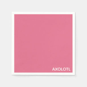 Axolotl rosa färg namn pappersservett