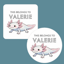 Axolotl Salamander Söt Personlig Tillhör