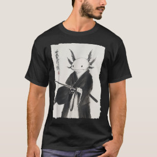 Axolotl Samurai Janpanese Vintage Warrior Art Anim T Shirt