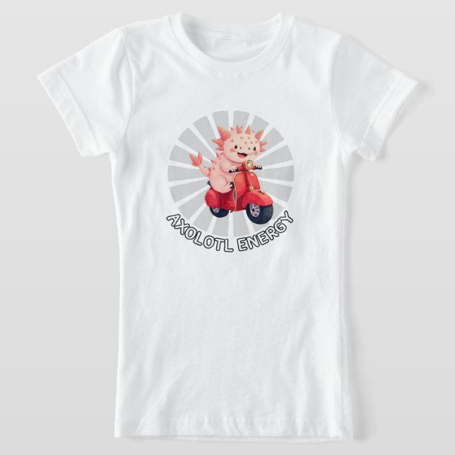 Axolotl scooter t shirt (Laydown)