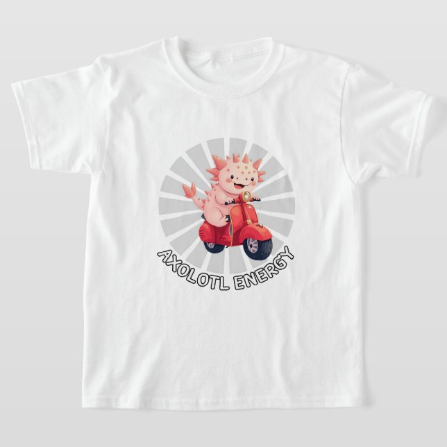 Axolotl scooter t shirt (Laydown)