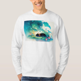 Axolotl Secret Flower Pond Hideaway T Shirt