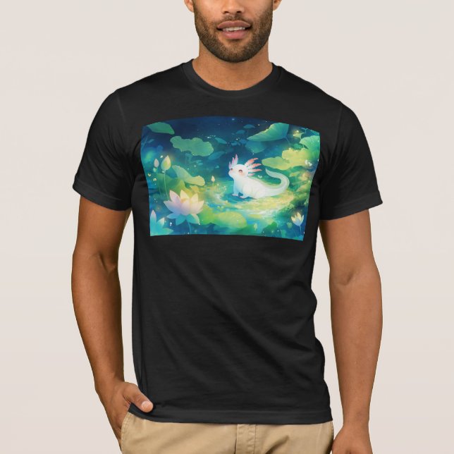 Axolotl Secret Garden T Shirt (Framsida)