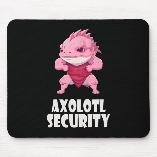Axolotl Security Funny Muscles Axolotl Cute Hallow Musmatta (Framsidan)