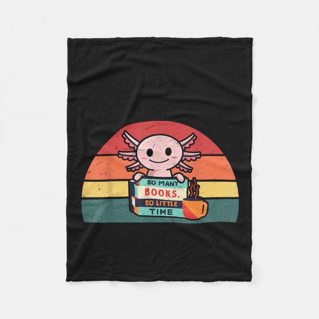Axolotl-shirt Readsolotl Kids Boys Gi Bok Fleecefilt (Framsidan)