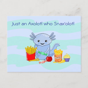 Axolotl Snax'olotl roligt vykort
