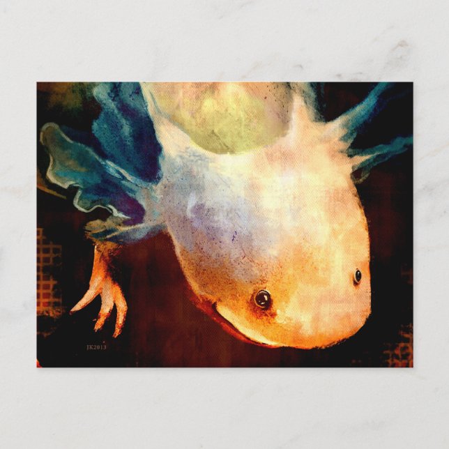 Axolotl Sol Vykort (Framsida)