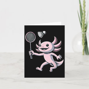 Axolotl som spelar badminton-spelare shuttle sport kort