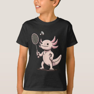 Axolotl som spelar badminton-spelare shuttle sport t shirt