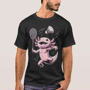 Axolotl som spelar badminton-spelare shuttle sport t shirt