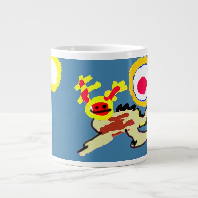 Axolotl sommar  jumbo mugg (Framsidan)