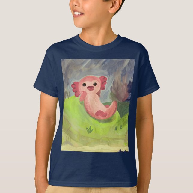Axolotl söt t shirt (Framsida)