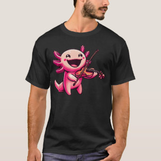 Axolotl spelar fiol Axolotls Musiker T Shirt