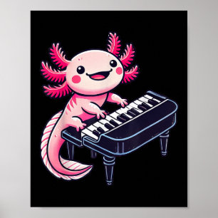 Axolotl spelar Piano Axolotls Musician Music Poster