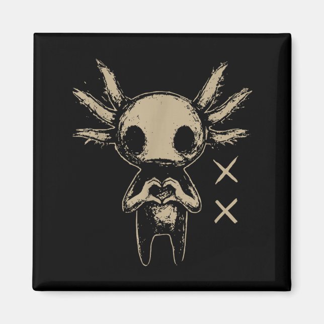 Axolotl Still Emo Goth  Magnet (Framsidan)