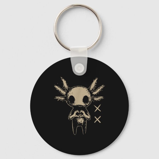 Axolotl Still Emo Goth  Nyckelring (Framsida)