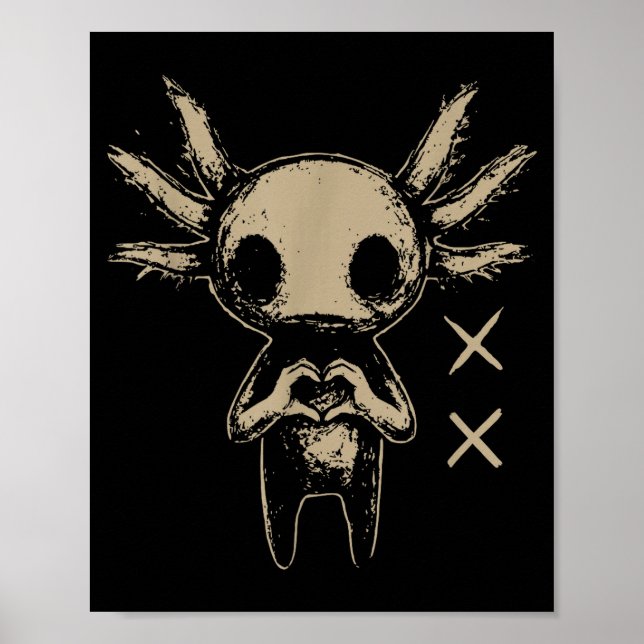 Axolotl Still Emo Goth  Poster (Framsidan)