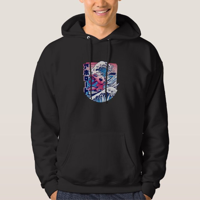 Axolotl Surfar Hoodie (Framsida)