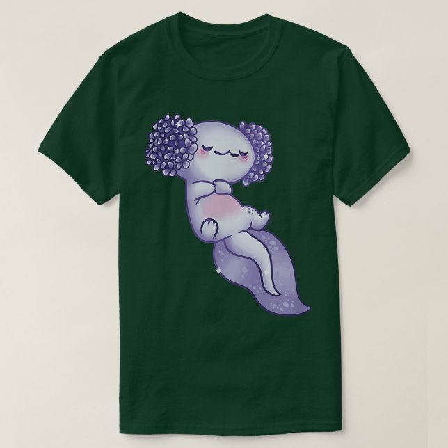 Axolotl Sviloläge Nap Cute Funny Axolotls Kawaii J T Shirt (Design framsida)